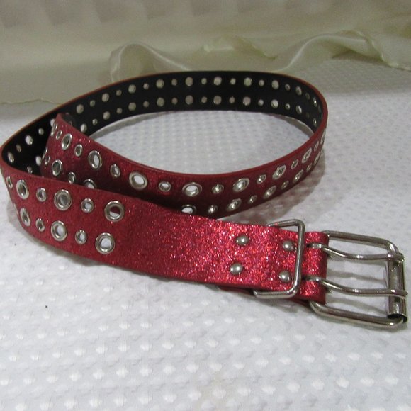 Red sparkle belt Ladies small - Picture 1 of 5